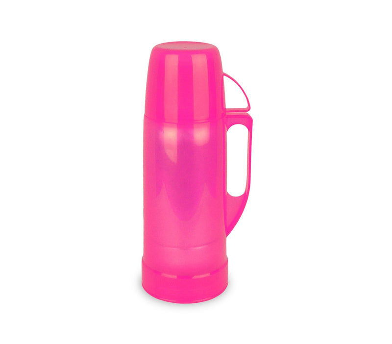 Thermos per bevande welkhome rivestito in plastica colorata 450 ml Rosa-1