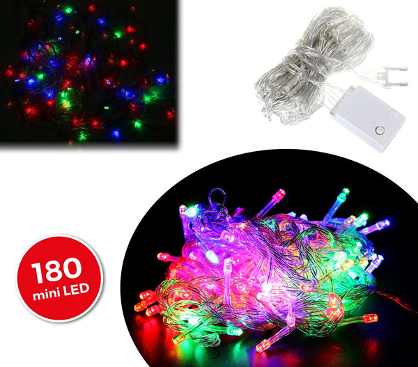 Weihnachtsbeleuchtung 180 LED 9,16m Mehrfarbig Indoor sconto