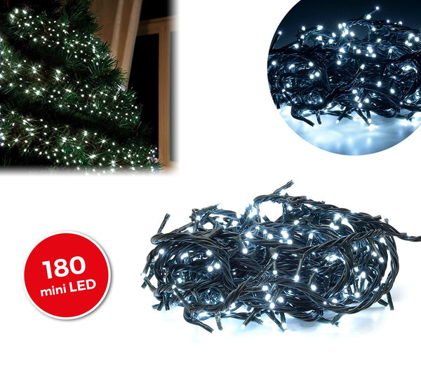 prezzo Weihnachtsbeleuchtung 180 LED 9,16m Kaltweiß für den Innenbereich