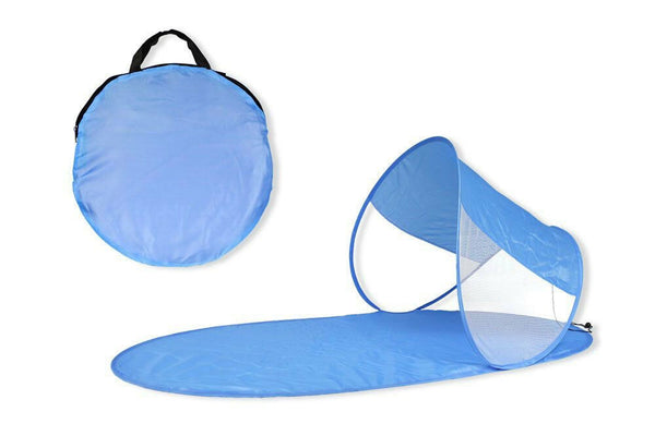 Strandmatte 139 x 66 x 58 cm Pop-Up-Struktur mit Sonnenschirm Wasserdichter Stoff Hellblau online