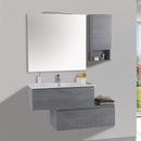 Mobile da Bagno Sospeso 100cm Pensile P18cm Mazzoni Boston 15 Grigio Cemento-1