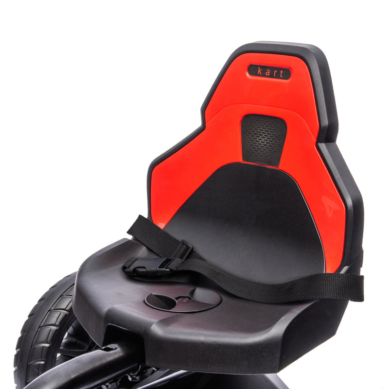 Go Kart a Pedali per Bambini 100x58x58,5 cm Ruote in EVA Rosso Nero-9