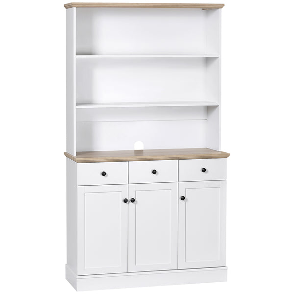 online Credenza 3 Ripiani 3 Cassetti e 3 Ante 101x39x180,5 cm in Legno Bianco