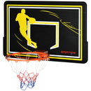 Canestro Basket per Bambini e Adulti 110x90x70 cm  in Acciaio e PE Nero e Giallo-1