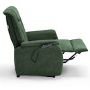 Poltrona Alzapersona Elettrica 2 Motori 76x96x105 cm in Tessuto Boston Verde-4