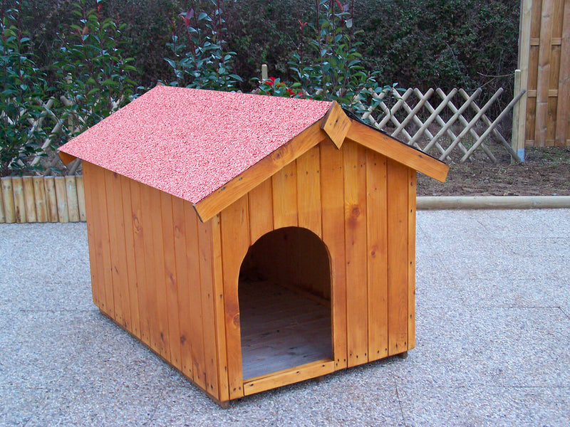 Cuccia per Cani Taglia Media 80x120x85 cm in Legno Naturale -2