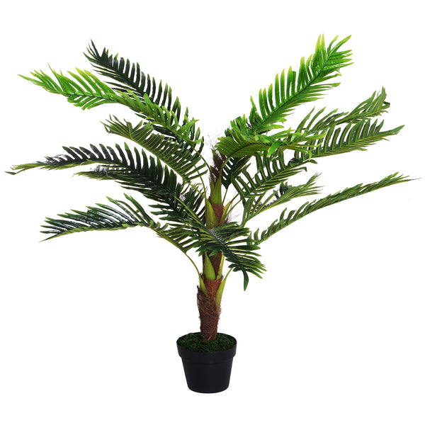 acquista Pianta Artificiale Palma Cycas da Interno e Esterno H123 cm con Vaso Verde