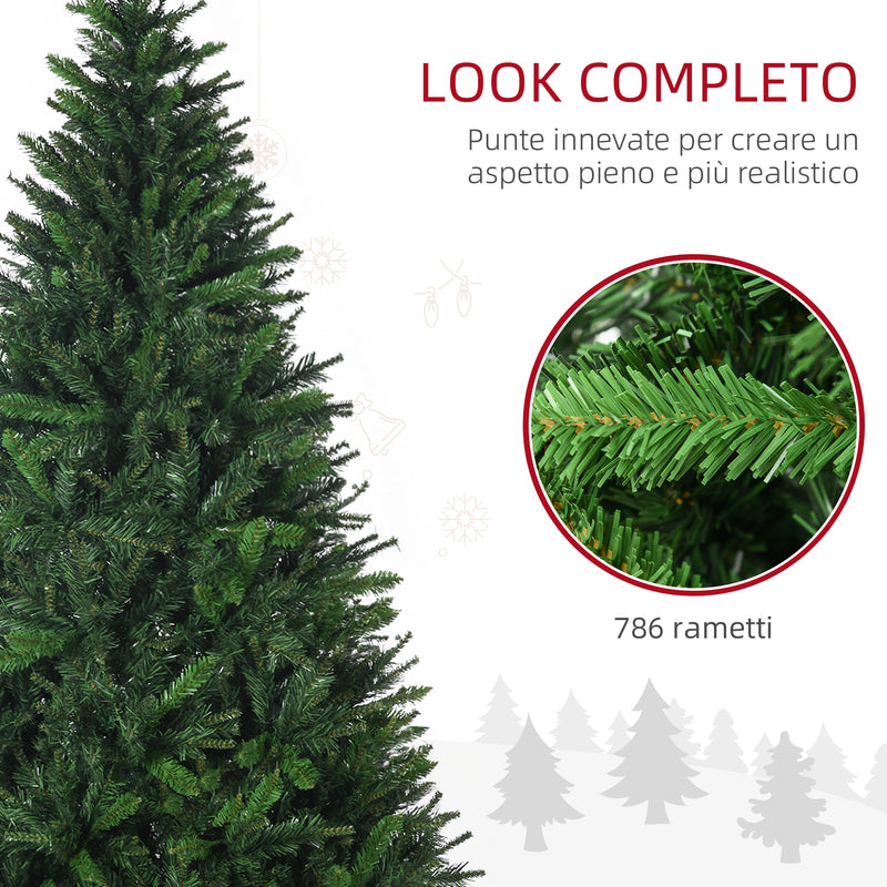 Albero di Natale Artificiale 180 cm 786 Rami Verde-5