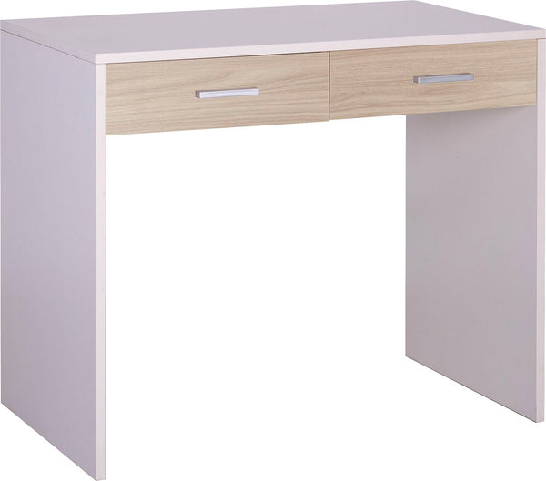 Scrivania da Ufficio 2 Cassetti 91x76x55 cm Bianco Fiammato/Olmo Chiaro acquista