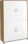 Mobile Multiuso 4 Ante 107x162x41 cm Olmo Chiaro/Bianco Lucido