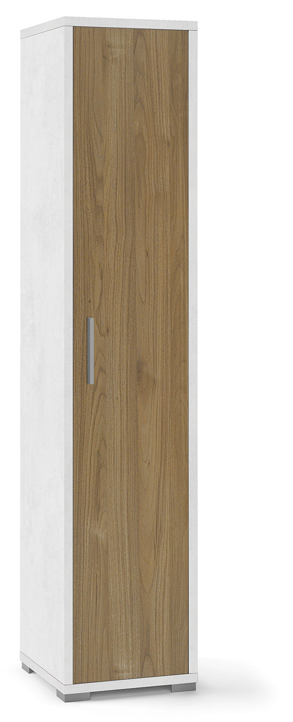 prezzo Armadio 1 Anta 39x182x41 cm Ossido Bianco/Noce Stelvio