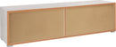 Mobile Basso 4 Cassetti 179x50x47 cm Ossido Bianco/Noce Stelvio-2