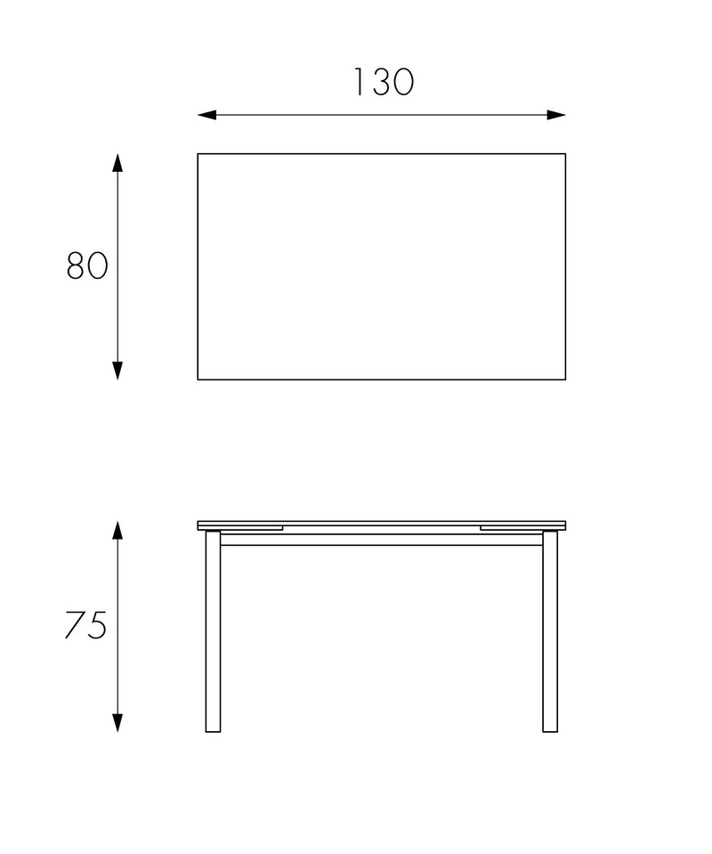 Tavolo Allungabile 130/200x80x75 cm in Metallo con Top in Vetro Cappuccino-4