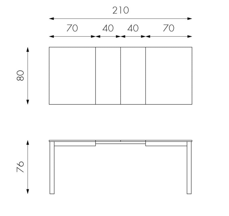 Tavolo Allungabile 130/210x80x76 cm in Legno Top in Melaminico Grigio Scuro-7