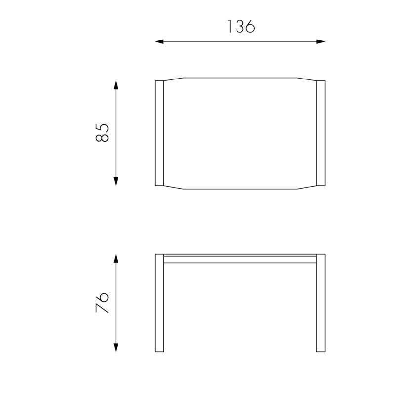 Tavolo Allungabile 136/236x85x76 cm in Metallo con Top in Vetro Bianco-3