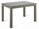 Tavolo Allungabile 120/350x83x75 cm in Metallo con Top in Vetro Grigio-1