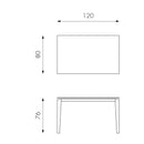 Tavolo Allungabile 120/170x80x76 cm in Metallo con Top Ceramica su Vetro Marmo Bianco-3