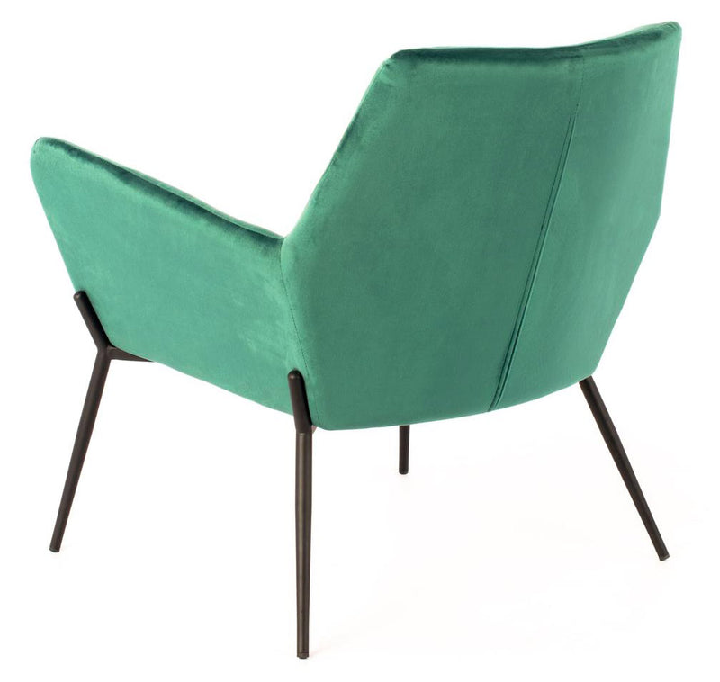 Poltrona Imbottita 54x71,5x70 cm in Velluto Verde-2