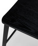 Set 2 Sgabelli 51x51,5xH97 cm in Legno e Metallo Woody Nero-5