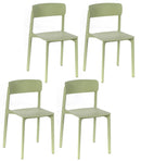 Set 4 Sedie 41x46xH79,5 cm in Polipropilene Easy Verde-1