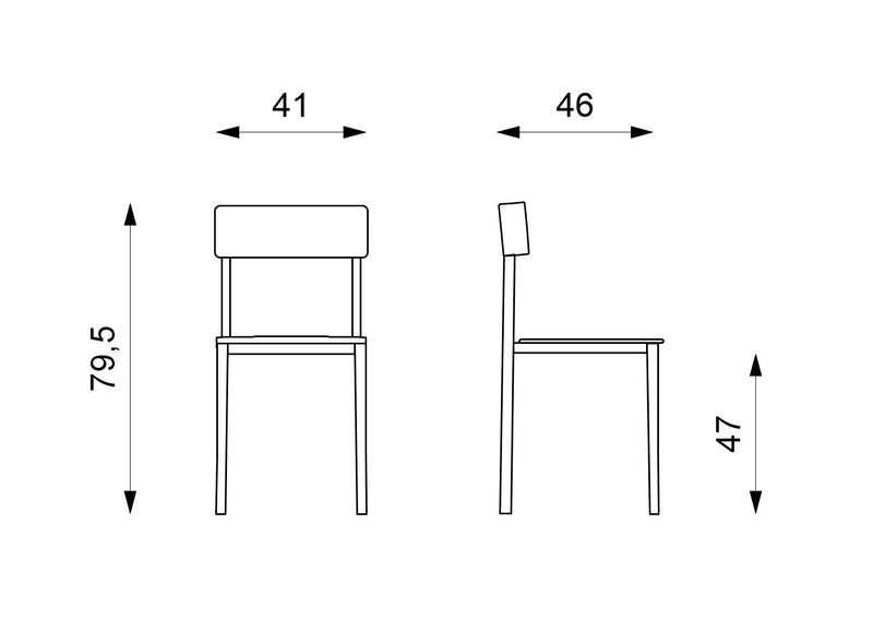 Set 4 Sedie 41x46xH79,5 cm in Polipropilene Easy Verde-6