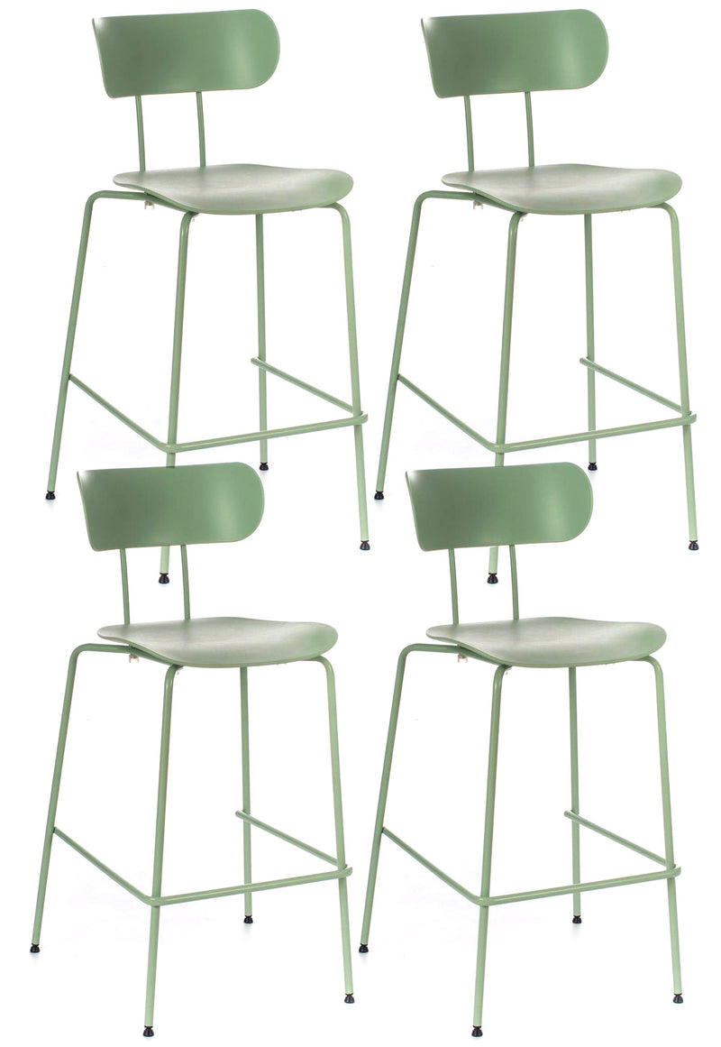 Set 4 Sgabelli 45x51xH98 cm in Polipropilene Sam Verde-1