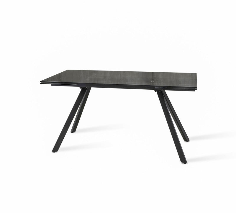 Tavolo Allungabile 160/240x90x76 cm in Vetro Smokey Nero-1