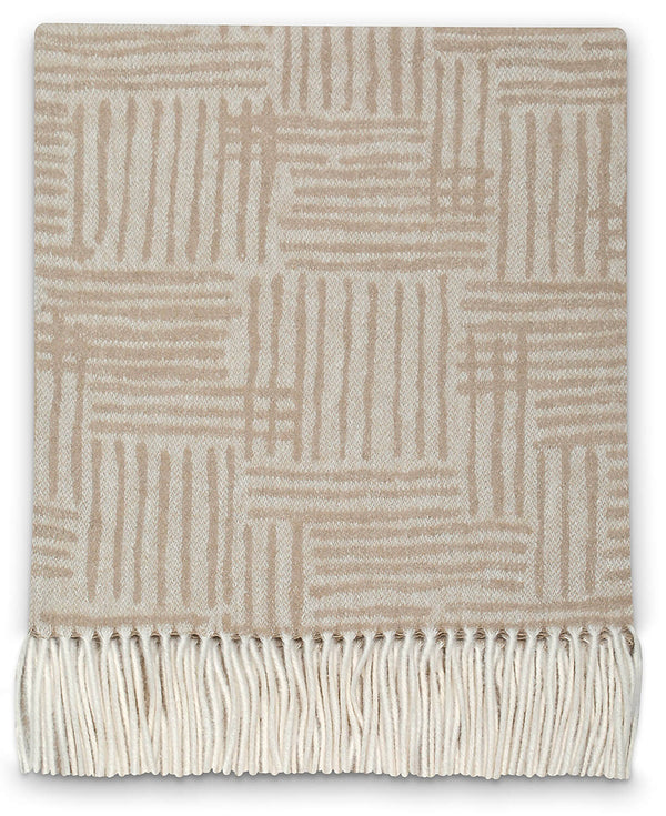 Plaid Misto Cotone 130x170 cm Effetto Cashmere 230 gr/mq Cober Orient Vaniglia online