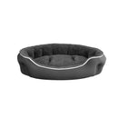 Cuccia Imbottita per Cani e Gatti 75x65x20cm in Poliestere Coccole Grigio Scuro -1