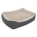 Cuccia Imbottita per Cani e Gatti 84x66x19cm in Poliestere Nuvola Panna -2