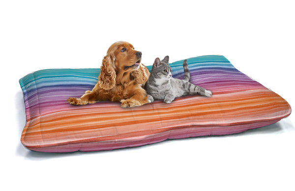 Gepolstertes Kissen für Hunde und Katzen 60 x 100 cm aus Regenbogen-Mikrofaser sconto