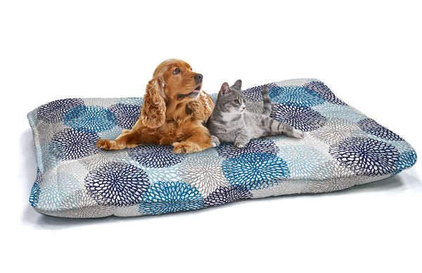 Gepolstertes Kissen für Hunde und Katzen 60x100 cm in Mikrofaser Soffioni Blue prezzo