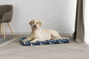 Cuscino Imbottito per Cani e Gatti 60x100 cm in Microfibra Blu Dogs-2