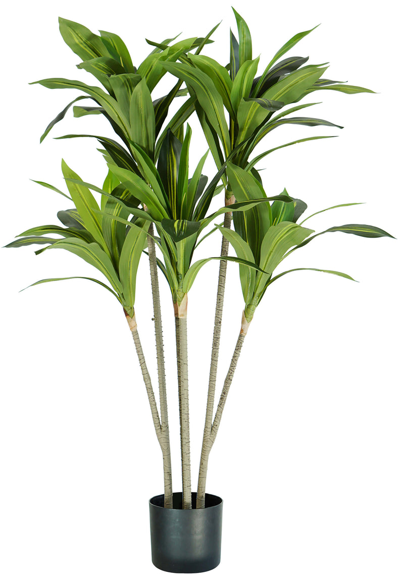 Pianta Artificiale Dracaena H130 cm con Vaso Verde-1