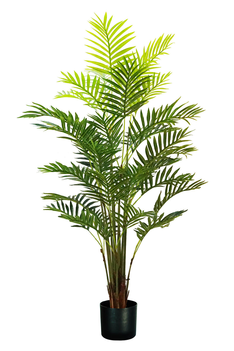 Pianta Artificiale Palma Areca H160 cm con Vaso Verde-1