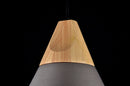 Lampada pendente Pendant in Metallo e Legno Bicones Nero-6