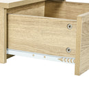 Set 2 Comodini Sospesi 43x36,5x30,5 cm in Truciolato Naturale-8