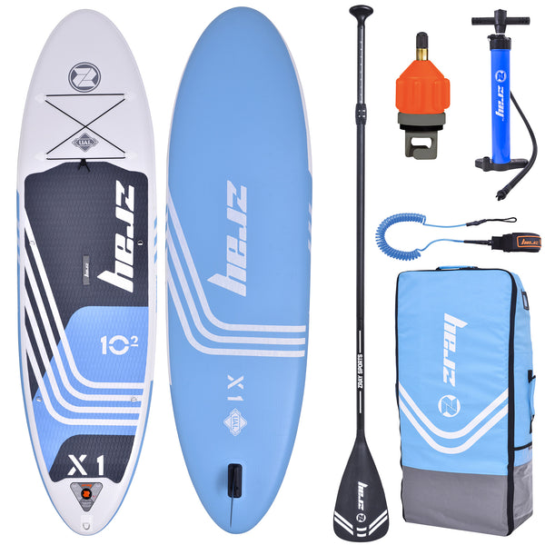 acquista SUP Aufblasbares Stand Up Paddle Board 310x81x15 cm Kajak ZRAY X-Rider 10'2"