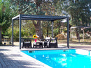 Pergola da Giardino 3,6x3 m in Alluminio Copertura a Pannelli Girevoli Grigio Antracite-3