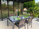 Pergola da Giardino 3,6x3 m in Alluminio con 8 Pannelli Moucharabieh Grigio Antracite-3