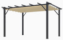 Pergola da Giardino 4x3x2,3 m in Alluminio Grigio Antracite con Telo di Copertura 140g/mq Ecrù-1