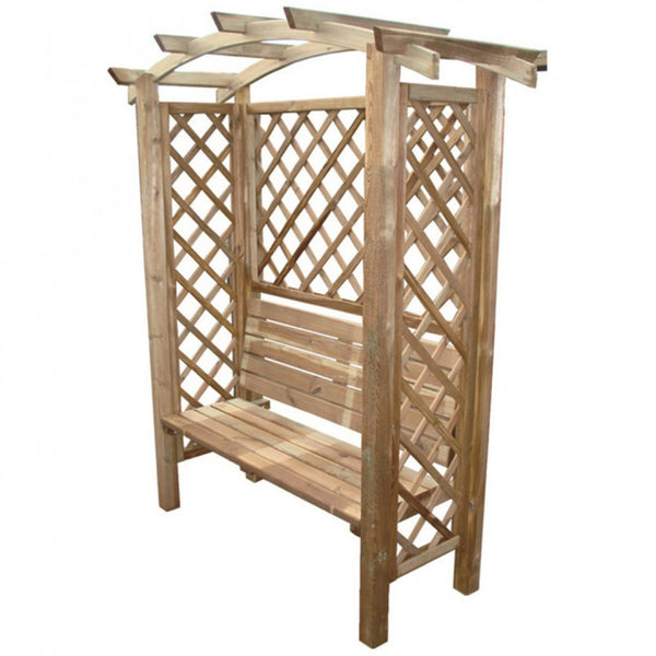 Gewölbte Gartenpergola 160 x 70 x 190 h cm in Brown Wood sconto