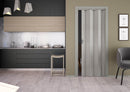 Porta a Soffietto da Interno 83x214 cm in PVC Saba Caroline Tessuto Grigio-2