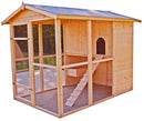 Pollaio da Giardino 175x268x204 cm Per 6-10 Galline in Legno Naturale -1