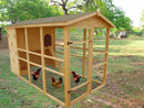 Pollaio da Giardino 175x348x204 cm Per 8-12 Galline in Legno Naturale -2