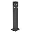 Posacenere a Colonna 30,5x106,3x24,7 cm in Metallo Nero Opaco 3L per Interno Esterno-1