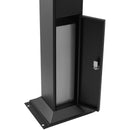 Posacenere a Colonna 30,5x106,3x24,7 cm in Metallo Nero Opaco 3L per Interno Esterno-3