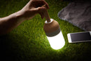 Altoparlante Bluetooth con Lampada LED 7,6x7,6x1,5 cm in Plastica Bianco Panna-3