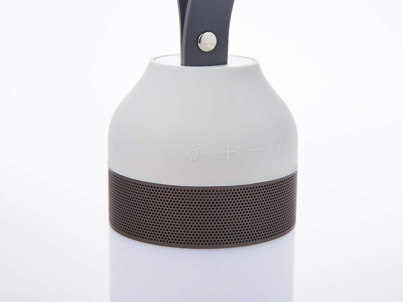 Altoparlante Bluetooth con Lampada LED 7,6x7,6x1,5 cm in Plastica Grigio-5