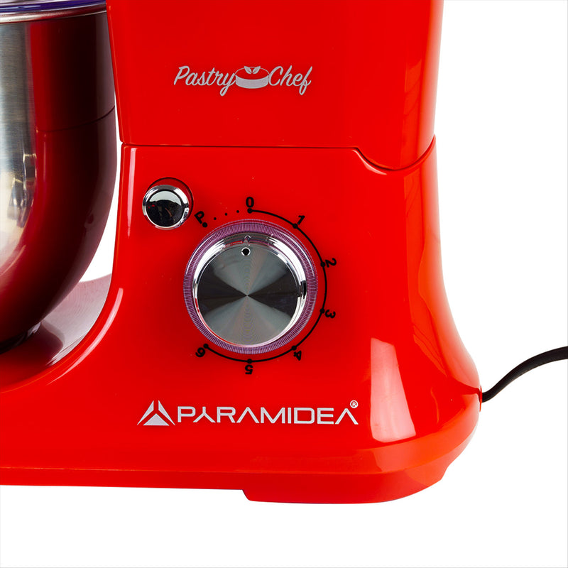 Impastatrice 5 litri 1200W con ciotola in acciaio Pyramidea IP5005R Rosso-3